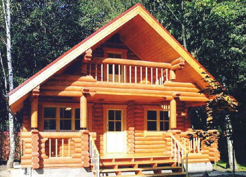 Гостевой дом - баня - проект деревянного дома из оцилиндрованного бревна
