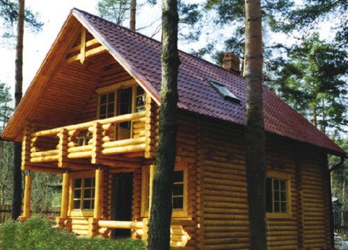 Сосновый бор - проект деревянного дома из оцилиндрованного бревна